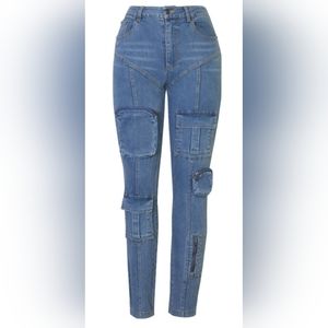 Denim Cargo Jeans